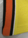 L Ski Doo Yellow Turtleneck Sweater British Crown Hong Kong VTG Snowmobile Sport Orange Black