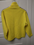 L Ski Doo Yellow Turtleneck Sweater British Crown Hong Kong VTG Snowmobile Sport Orange Black
