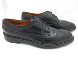 12 B FLORSHEIM Imperial Kenmoor 92604 Wingtip Dress Shoes 5 Nail V-Cleat VTG Black