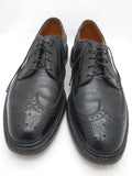 12 B FLORSHEIM Imperial Kenmoor 92604 Wingtip Dress Shoes 5 Nail V-Cleat VTG Black