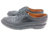 12 B FLORSHEIM Imperial Kenmoor 92604 Wingtip Dress Shoes 5 Nail V-Cleat VTG Black