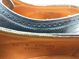 12 B FLORSHEIM Imperial Kenmoor 92604 Wingtip Dress Shoes 5 Nail V-Cleat VTG Black