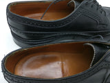12 B FLORSHEIM Imperial Kenmoor 92604 Wingtip Dress Shoes 5 Nail V-Cleat VTG Black