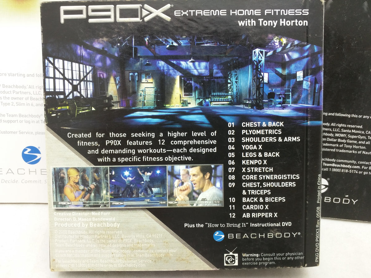 Plan Guide P90X Extreme Home Fitness Beach Body 13 DVD Complete Set 12 ...