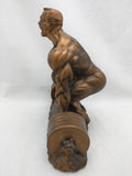 Niels Andersen Deadlift Sculpture MALE Body Builder Art Trophy Bookend BODYBUILDER building Weight lifting