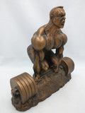 Niels Andersen Deadlift Sculpture MALE Body Builder Art Trophy Bookend BODYBUILDER building Weight lifting