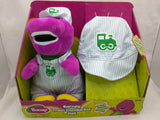 New 11" Barney Dinosaur Train Conductor Railroad Plush Kids Hat Mattel