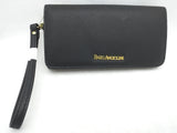 New Enzo Angiolini Black Womens Wallet Coin CC Zipper Clutch