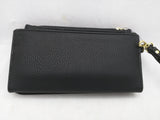 New Enzo Angiolini Black Womens Wallet Coin CC Zipper Clutch
