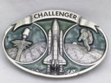 1984 Challenger Space Shuttle Belt Buckle Bergamot Enamel NASA