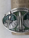 1984 Challenger Space Shuttle Belt Buckle Bergamot Enamel NASA
