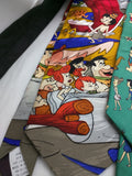 8 Tie Flintstones Neckties Hanna Barbera Silk Polyester 1993