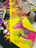 8 Tie Flintstones Neckties Hanna Barbera Silk Polyester 1993