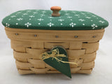 2000 Longaberger Basket 1999 Heart of Dresden Lid Justin 8x6x5