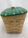 2000 Longaberger Basket 1999 Heart of Dresden Lid Justin 8x6x5