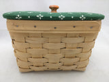 2000 Longaberger Basket 1999 Heart of Dresden Lid Justin 8x6x5