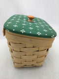 2000 Longaberger Basket 1999 Heart of Dresden Lid Justin 8x6x5