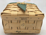 2000 Longaberger Basket 1999 Heart of Dresden Lid Justin 8x6x5