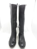7.5 Sam Edelman Prina Leather Tall Knee High Riding Boot Black Studded
