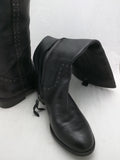 7.5 Sam Edelman Prina Leather Tall Knee High Riding Boot Black Studded