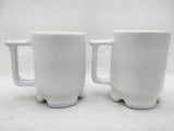 2 Crab Mug Frankoma White Pottery Terra Cotta Beach Seafood Cup C1