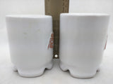 2 Crab Mug Frankoma White Pottery Terra Cotta Beach Seafood Cup C1