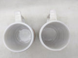 2 Crab Mug Frankoma White Pottery Terra Cotta Beach Seafood Cup C1