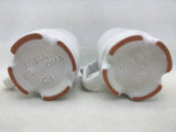 2 Crab Mug Frankoma White Pottery Terra Cotta Beach Seafood Cup C1