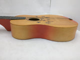 AS-IS 2 Birds Ukulele Mini Acoustic 6 String Guitar Pyrography Wood Burning Lyre Logo Uke