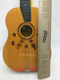 AS-IS 2 Birds Ukulele Mini Acoustic 6 String Guitar Pyrography Wood Burning Lyre Logo Uke