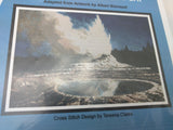 2 Yellowstone Artecy Cross Stitch Pattern Geyser Grand Canyon National Park 10310 11334