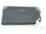 New Frankie Wallet Jessica Simpson Black Logo Wallet Zip Around Snap $45 MSRP