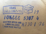 US 10.5 W HY-TEST USAS 76 LEATHER HARNESS BIKER WORK BOOTS Steel Toe VTG HyTest Cognac