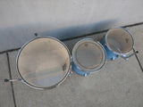 3 Blue Drum Set AS-IS Painted Wood Wooden CB Remo