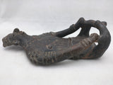 Black Clay Colima Pre Columbian Aztec Maya Toltec Seated God Mexico Sitting Terracotta