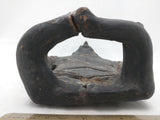 Black Clay Colima Pre Columbian Aztec Maya Toltec Seated God Mexico Sitting Terracotta