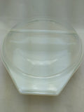 Pyrex Dandelion Dish Duet Divided Casserole Oval Baker Lid 1959 Promotion USA VTG