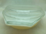 Pyrex Dandelion Dish Duet Divided Casserole Oval Baker Lid 1959 Promotion USA VTG