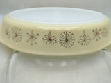 Pyrex Dandelion Dish Duet Divided Casserole Oval Baker Lid 1959 Promotion USA VTG