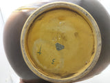 Roseville Pinecone Basket Brown Silver Foil Label Sticker Early Pottery 339