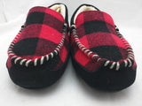 NEW 9 Slipper Plaid RALPH LAUREN POLO Men Red Black Hunter Check Suede Trim Cali House