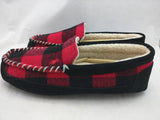 NEW 9 Slipper Plaid RALPH LAUREN POLO Men Red Black Hunter Check Suede Trim Cali House