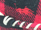NEW 9 Slipper Plaid RALPH LAUREN POLO Men Red Black Hunter Check Suede Trim Cali House