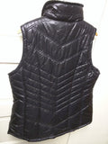 $125 Tag M Women’s Michael Kors Black Puffer Vest With Faux Fur Lined
