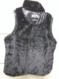 $125 Tag M Women’s Michael Kors Black Puffer Vest With Faux Fur Lined