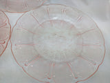 5 JEANETTE 9" PINK CHERRY BLOSSOM LARGE DINNER PLATES DEPRESSION GLASS Set