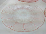 5 JEANETTE 9" PINK CHERRY BLOSSOM LARGE DINNER PLATES DEPRESSION GLASS Set