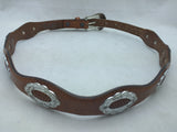 AS-IS FADED 32" Justin Girls Ladies Western Belt Leather Cowhide