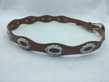 AS-IS FADED 32" Justin Girls Ladies Western Belt Leather Cowhide