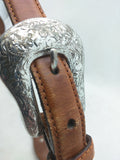 AS-IS FADED 32" Justin Girls Ladies Western Belt Leather Cowhide